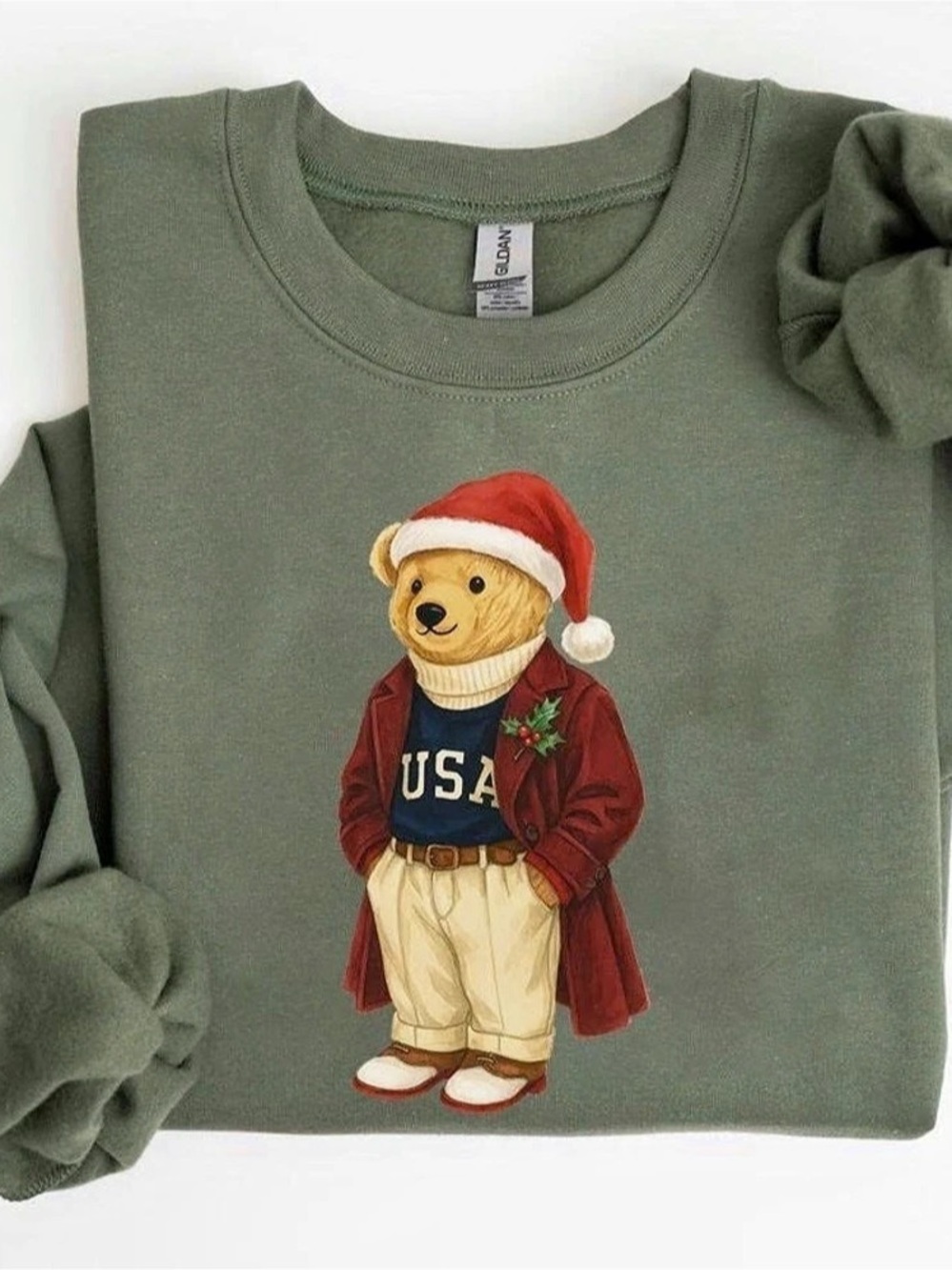 Sweatshirt - Christmas Teddy Bear Graphic Christmas